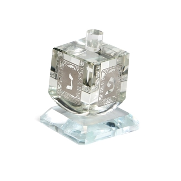 סביבון קריסטל משולב כסף גדול