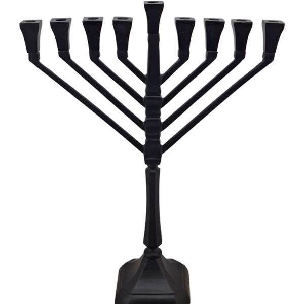 תמונה של חנוכייה "BRASS BLACK" דגם חב"ד  -גודל L