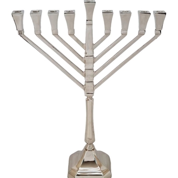 חנוכייה "BRASS SHINE GOLD" דגם חב"ד - גודל L