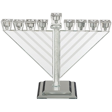 חנוכיית קריסטל מהודרת "חבד אבנים"