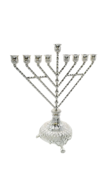  חנוכיה דגם חב"ד מוכספת